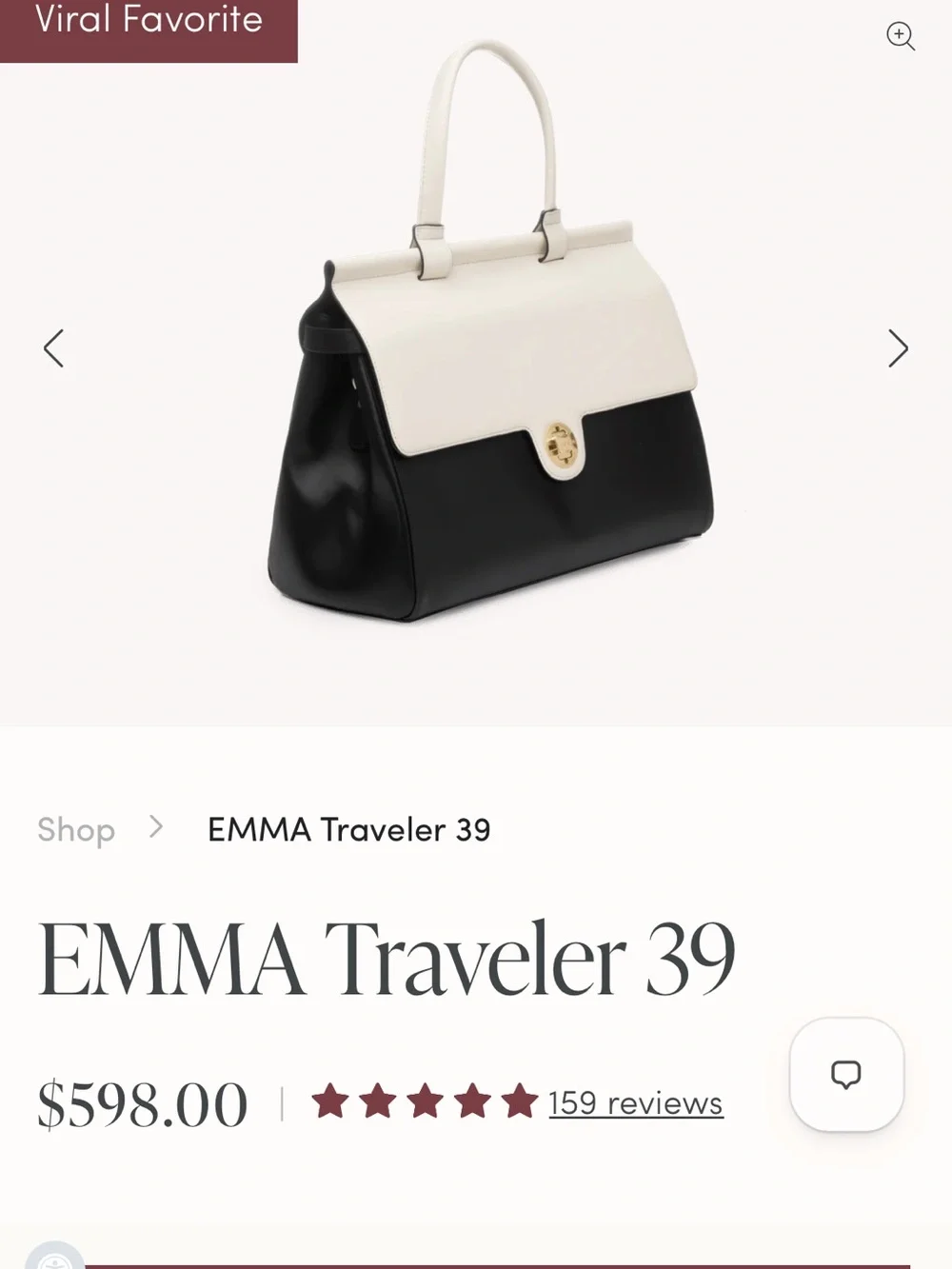 JEMMA Emma Traveler Two-Tone Black and Cream Laptop Tote Bag